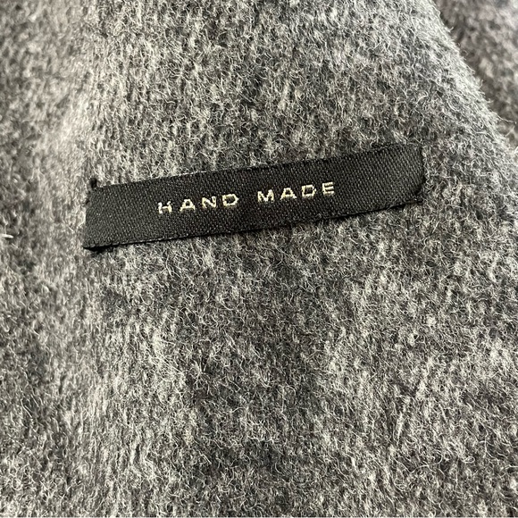 Zara Handmade Wool Charcoal Gray Oversized Open Front Coat, Size XS/Size 2-4 - Picture 6 of 7